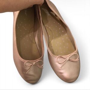 Cat Jack  ballet rose gold flats with bow girl shoes size 5